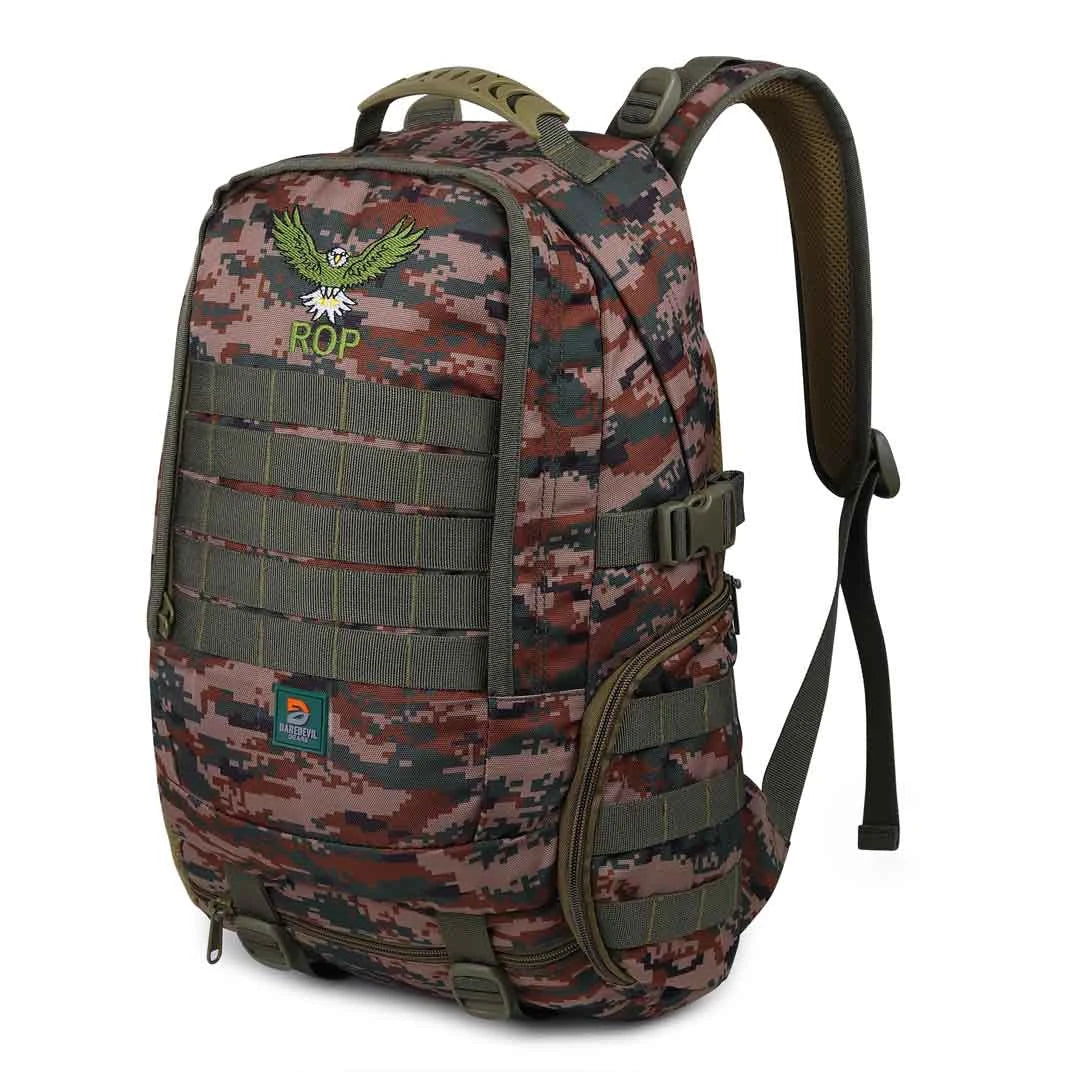 Front view of Indian Army Rop Team Tactical Bag with MOLLE webbing