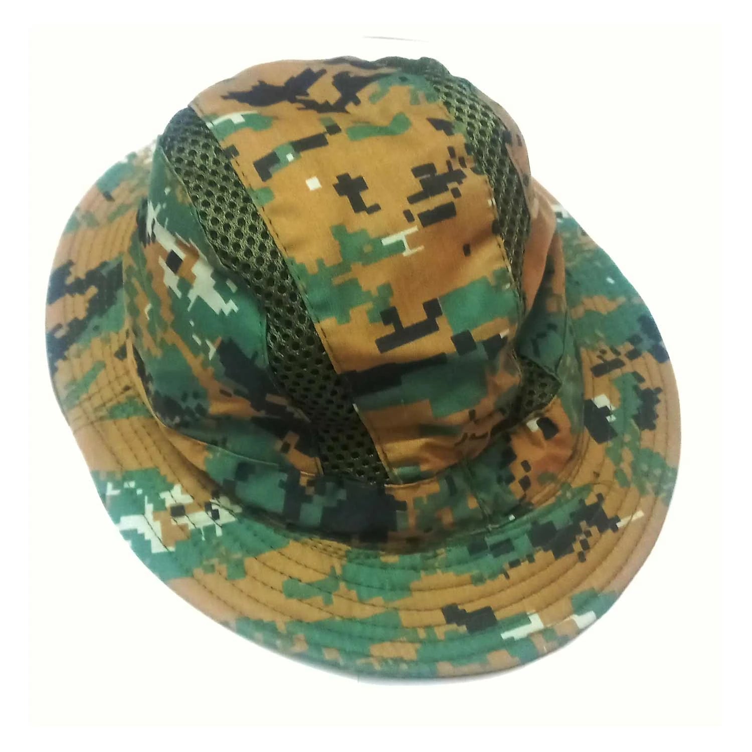 Lightweight jungle pattern hat front view