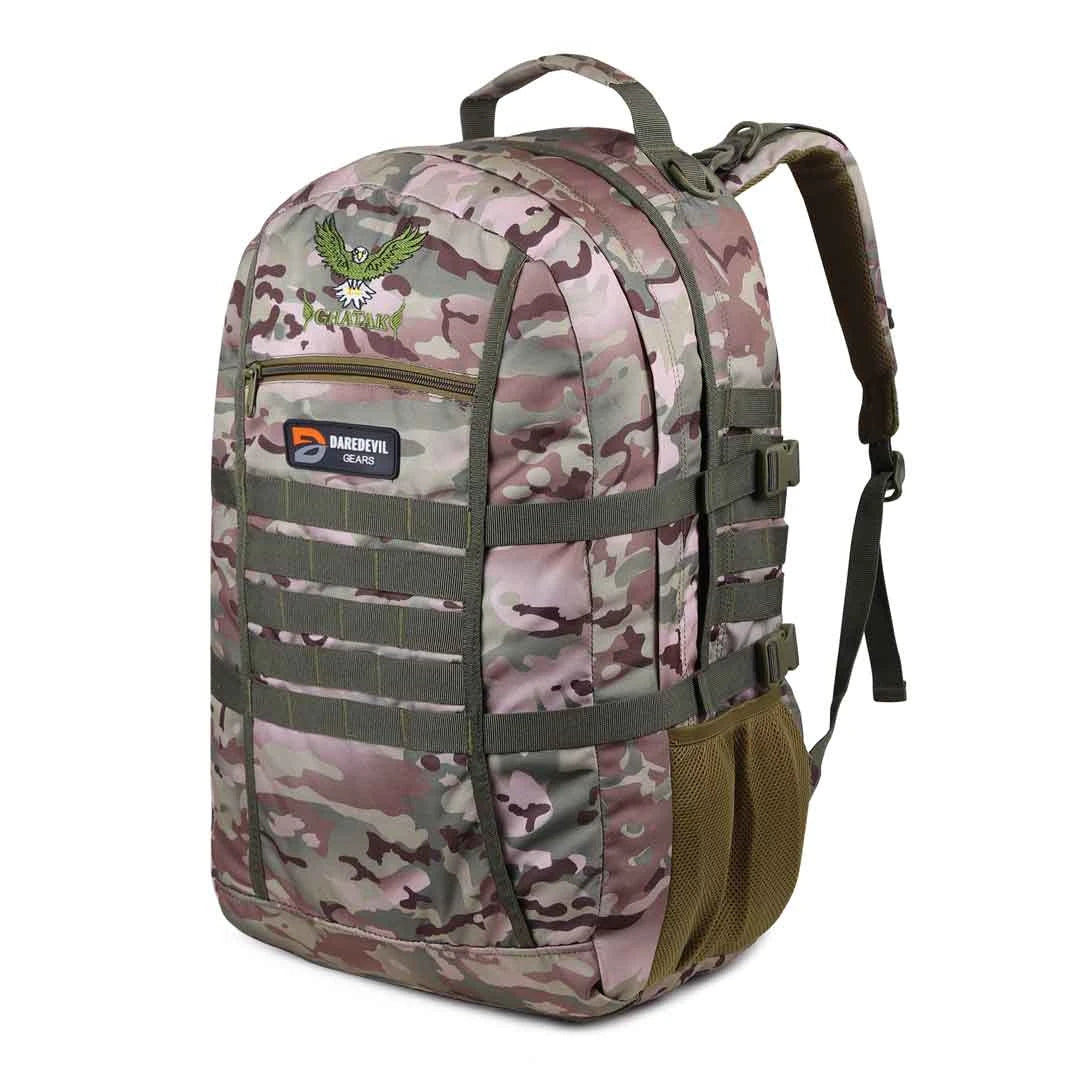 Comfort padding and sternum strap on tactical adventure bag